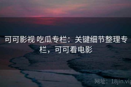 可可影视 吃瓜专栏：关键细节整理专栏，可可看电影