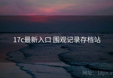 17c最新入口 围观记录存档站
