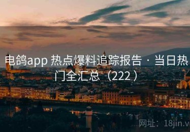 电鸽app 热点爆料追踪报告 · 当日热门全汇总（222 ）