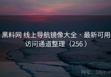 黑料网 线上导航镜像大全 · 最新可用访问通道整理（256 ）