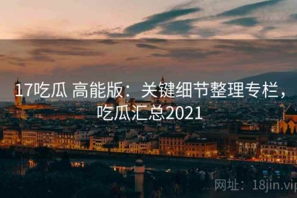 17吃瓜 高能版：关键细节整理专栏，吃瓜汇总2021
